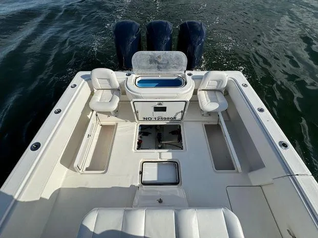 Killin Time II Yacht Photos Pics 2015 Invincible 39 Open Fisherman boat with triple engines and spacious deck layout.