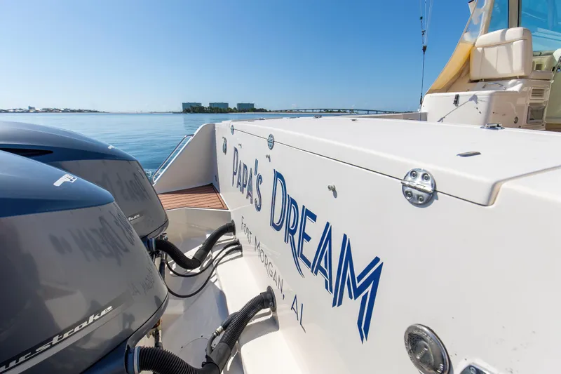 Papa's Dream Yacht Photos Pics 2016 37 Grady-White 370 Express Papa's Dream Stern