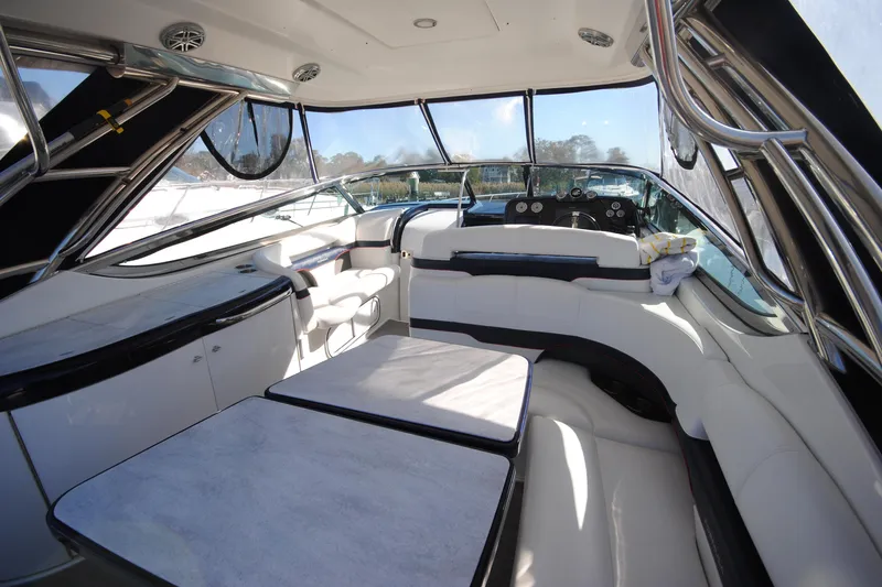  Yacht Photos Pics 2017 Formula 370 Super Sport boat interior with luxurious seating and modern design.