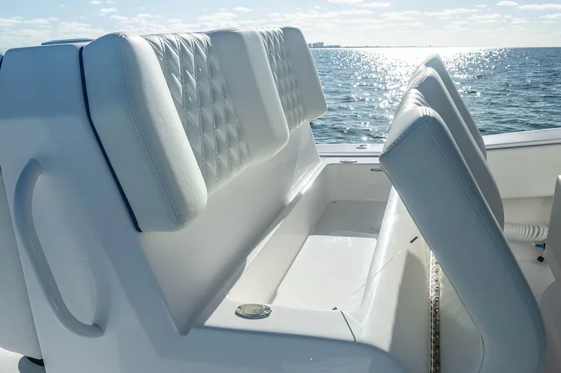  Yacht Photos Pics Manufacturer Provided Image: 2025 Invincible 36 Open Fisherman boat seats with ocean view.