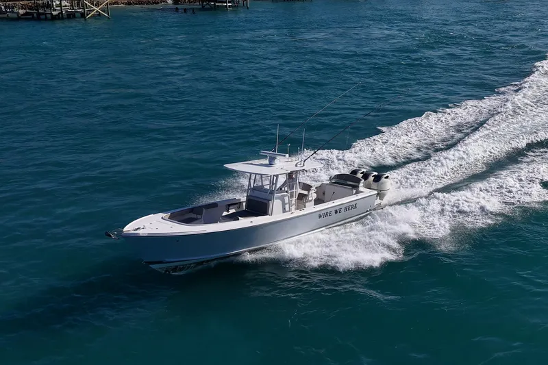  Yacht Photos Pics 2021 Albury Brothers 33 boat cruising on blue ocean waters.