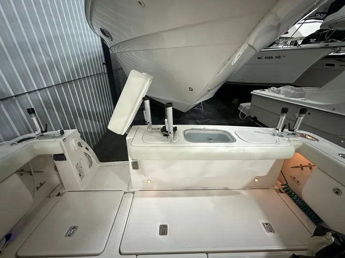  Yacht Photos Pics 2006 Tiara Yachts 3600 Open interior, featuring a sleek, well-equipped deck area.