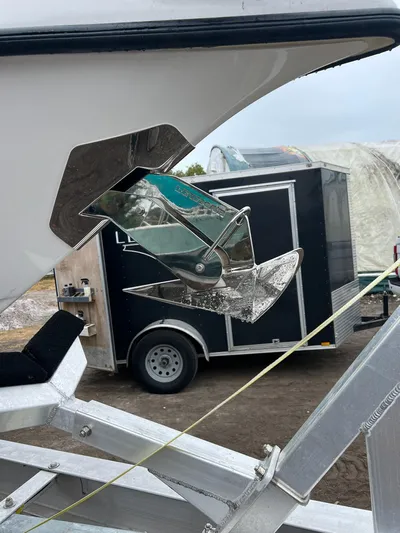  Yacht Photos Pics 2023 CG Boat Works 35 M-Series anchor and trailer detail.