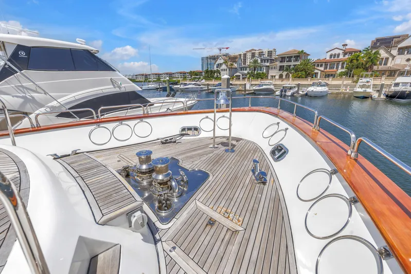 Star Saphire Yacht Photos Pics Luxury yacht Bilgin 117, 2007 model, docked at marina with scenic waterfront view.