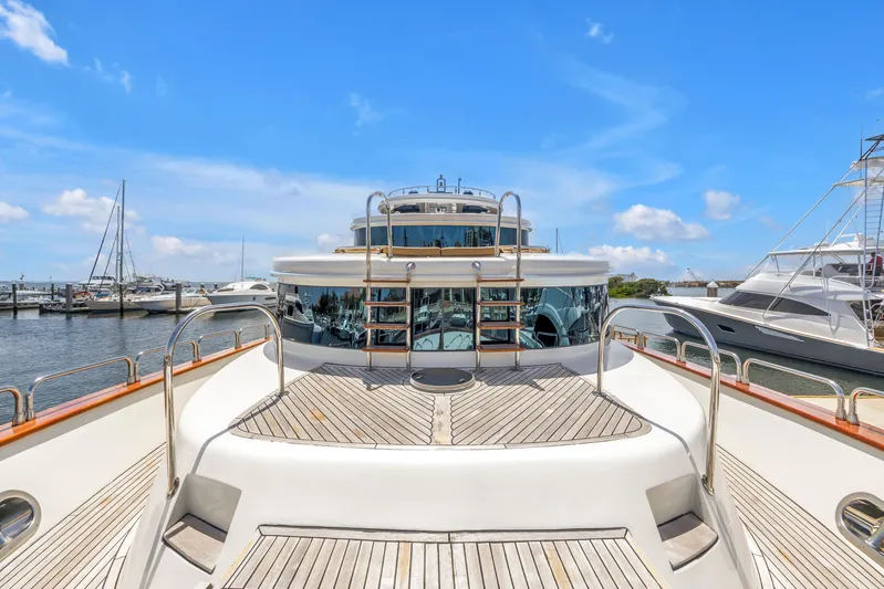 Star Saphire Yacht Photos Pics Luxury yacht Bilgin 117, 2007 model, docked at marina under clear blue sky.