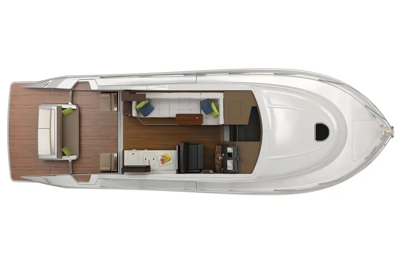Polaris Yacht Photos Pics Manufacturer Provided Image: Top view of 2018 Tiara Yachts C39 Coupe interior layout.