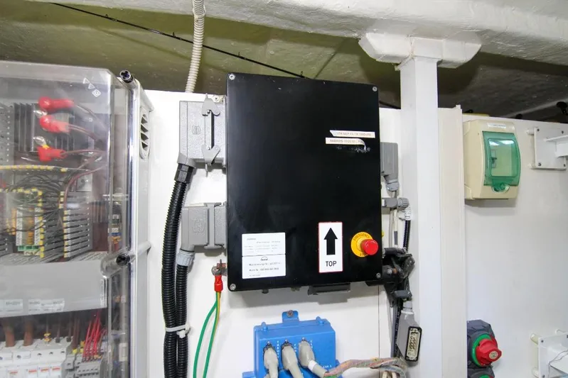 Love Life Yacht Photos Pics Electrical control panel on a 2009 Riva 68' EGO SUPER yacht.