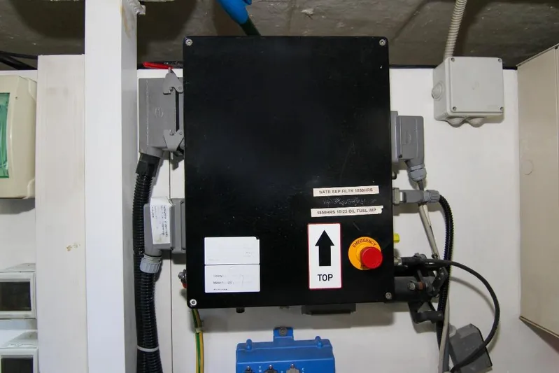 Love Life Yacht Photos Pics Electrical control panel on a 2009 Riva 68' EGO SUPER yacht.