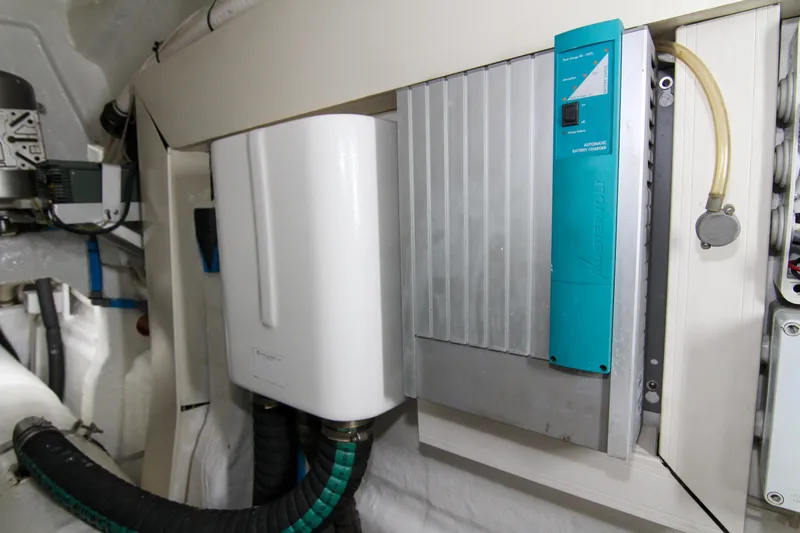 Love Life Yacht Photos Pics Engine room equipment on a 2009 Riva 68' EGO SUPER yacht.