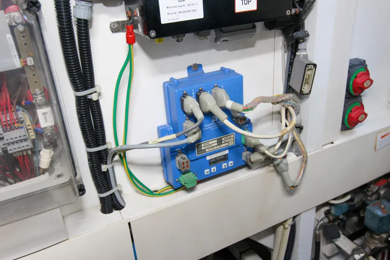 Love Life Yacht Photos Pics Electrical panel with wiring on a 2009 Riva 68' EGO SUPER yacht.