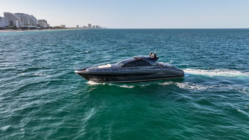 Love Life Yacht Photos Pics Luxury Riva 68' EGO SUPER yacht cruising on open sea, 2009 model.