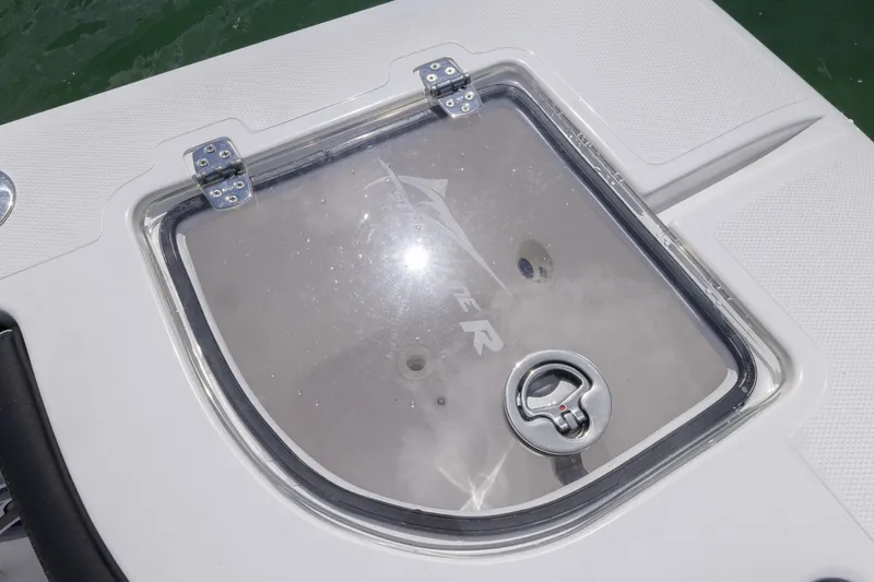  Yacht Photos Pics Streamline R 35 boat hatch with secure latch, 2025 model.
