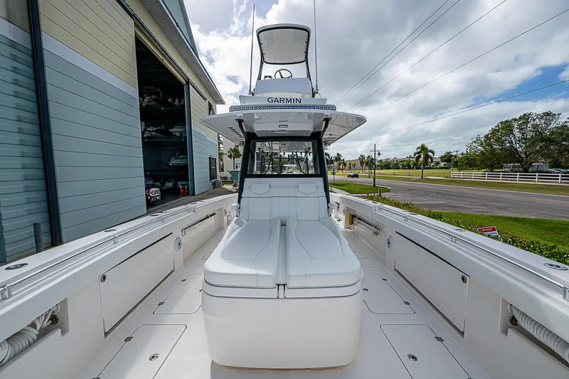 Hoosier Hooker Yacht Photos Pics 2021 Invincible 40 Catamaran with spacious deck and modern design.