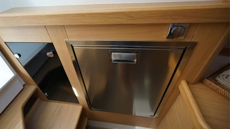 In-stock 2024 Nimbus T11 #260 Yacht Photos Pics Stainless steel appliance in 2024 Nimbus Tender 11 #260 interior.