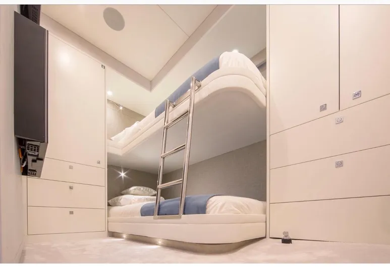 Nicostasia Yacht Photos Pics Luxurious bunk bed cabin in 2018 Van der Valk Raised Pilothouse 26m yacht.