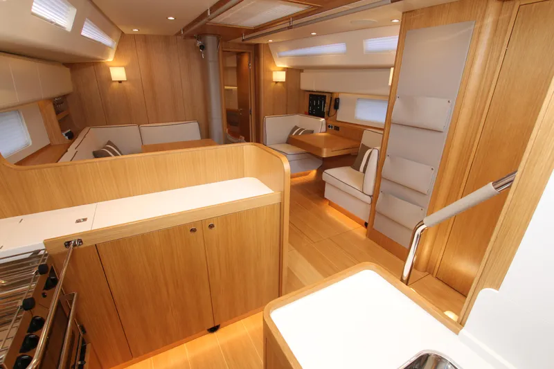 K7 Yacht Photos Pics Main saloon from aft P cabin