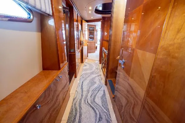  Yacht Photos Pics Companionway looking aft from upper VIP Stateroom