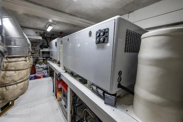  Yacht Photos Pics Forward engine room generators looking forward to port