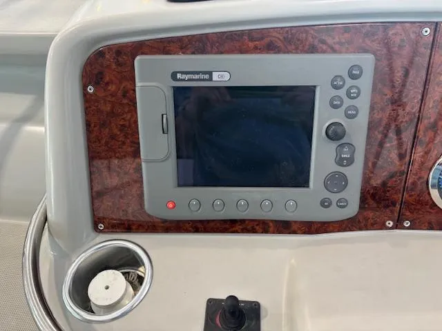  Yacht Photos Pics Control panel of a 2005 Formula 400 SS boat with Raymarine display.