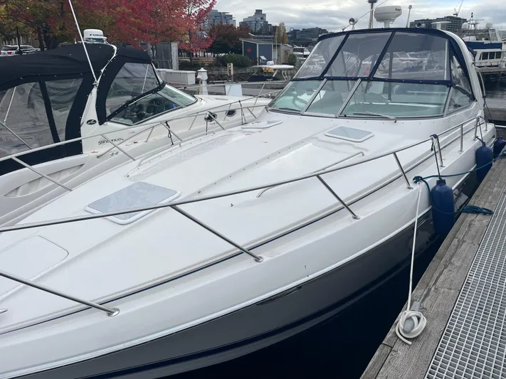  Yacht Photos Pics 2003 Formula 37 PC yacht docked at marina, featuring sleek design and spacious deck.