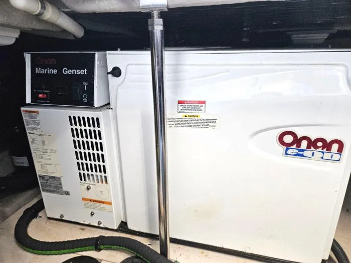  Yacht Photos Pics Onan marine generator in 2006 Sea Ray 44 Sedan Bridge engine room.