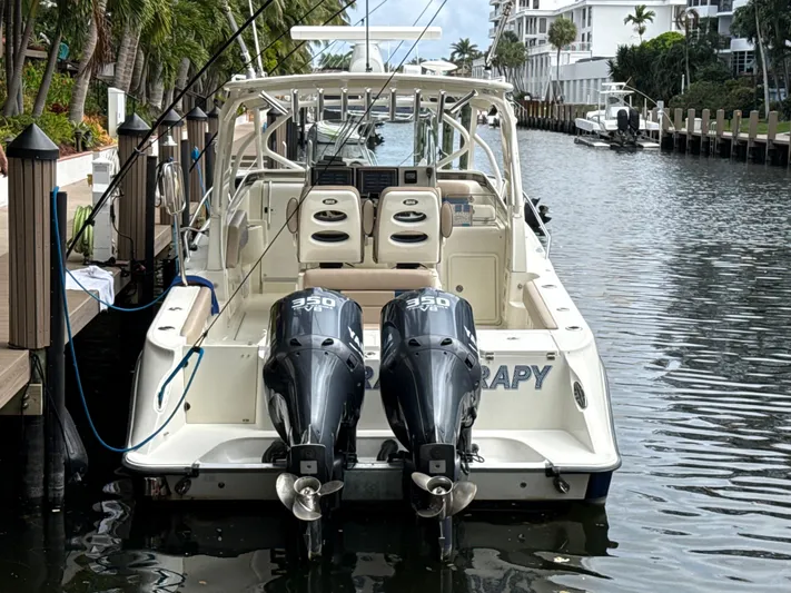  Yacht Photos Pics 2008 Hydra-Sports Vector 3500 VX boat docked with dual engines.