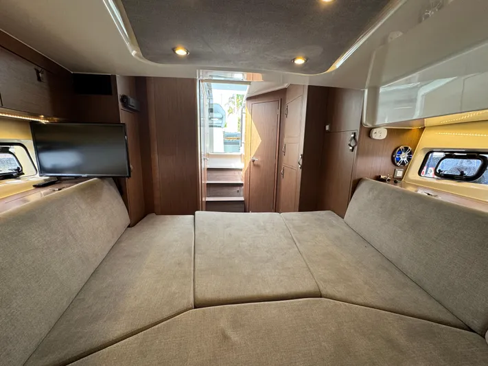 Eleven Eleven Yacht Photos Pics Interior of 2022 Beneteau Gran Turismo 32 yacht with cozy seating and modern amenities.