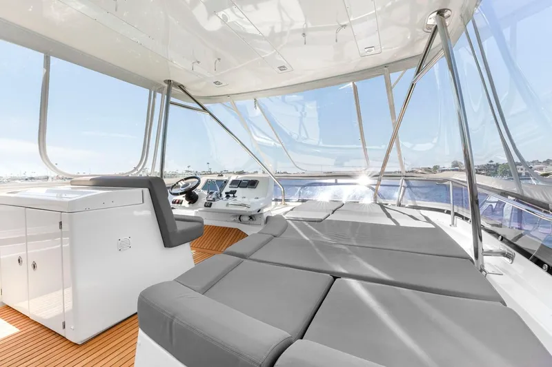 Florita Yacht Photos Pics Luxurious 2016 Prestige 550 yacht interior with spacious seating and panoramic views.