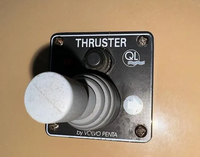 Why Knot Yacht Photos Pics Volvo Penta thruster control on 2003 Carver 410 Sport Sedan.