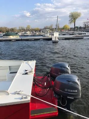  Yacht Photos Pics Custom 2008 Gasparek Marine Eco Trawler with Yamaha engines docked at marina.