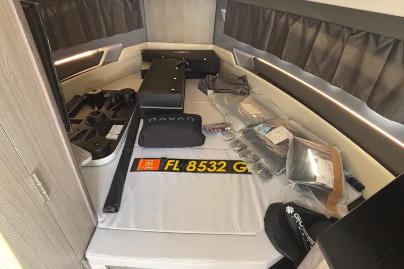  Yacht Photos Pics Interior of 2026 Navan C30 with accessories and Florida license plate.