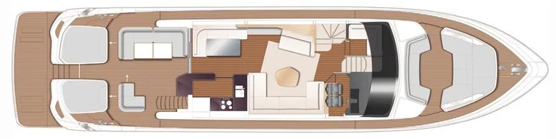 Kiwa Yacht Photos Pics Manufacturer Provided Image: Princess S78 Main Deck Layout Plan