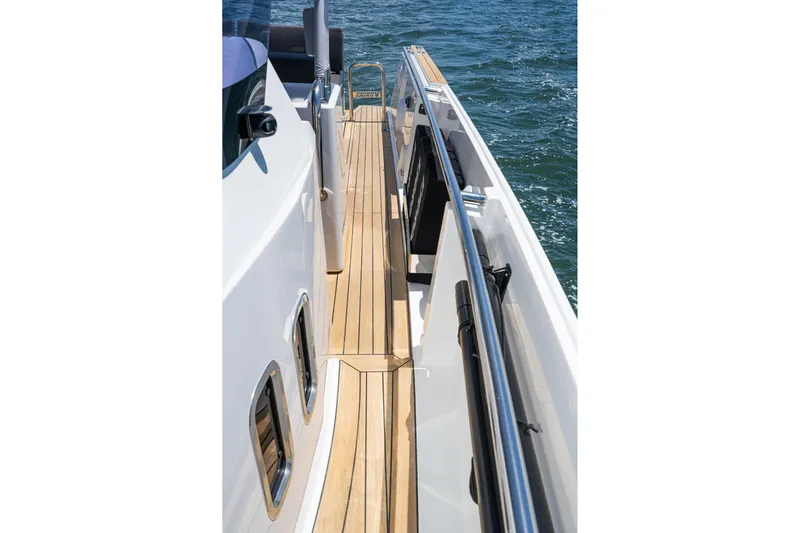 Intermezzo Yacht Photos Pics 2018 Fjord 36 Xpress yacht with sleek deck design and ocean view.