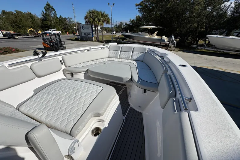  Yacht Photos Pics 2022 Sea Fox 288 Commander boat with spacious seating and modern design.