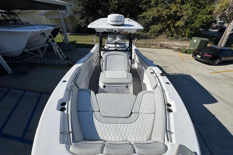  Yacht Photos Pics 2022 Sea Fox 288 Commander boat with spacious seating and Garmin equipment.