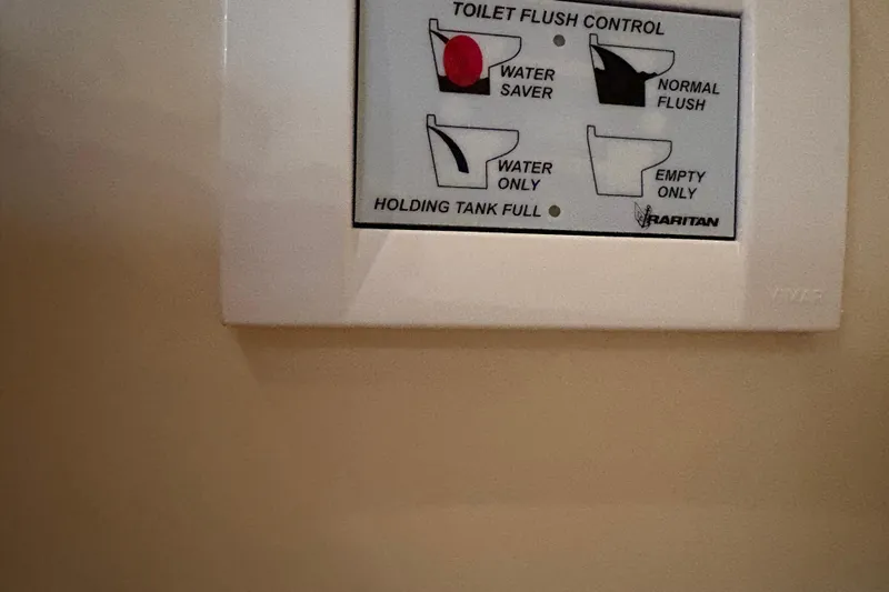 Tru Blu Yacht Photos Pics Toilet flush control panel on a 2010 Hunter 39 boat.