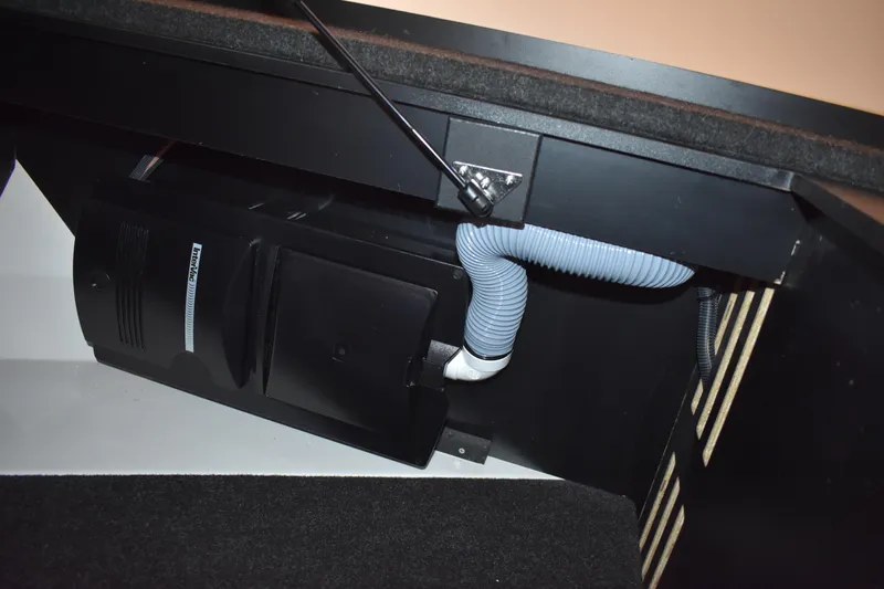  Yacht Photos Pics Under-desk view of 2025 Regal 38 FXO boat with ventilation system and wiring.