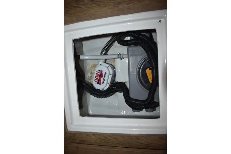  Yacht Photos Pics Bilge pump system in 2025 Regal 38 FXO boat, featuring Rule-Mate 1500 model.