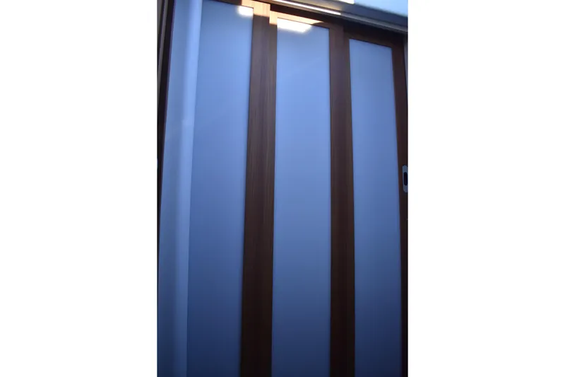  Yacht Photos Pics Sliding door detail on 2025 Regal 38 FXO yacht interior.