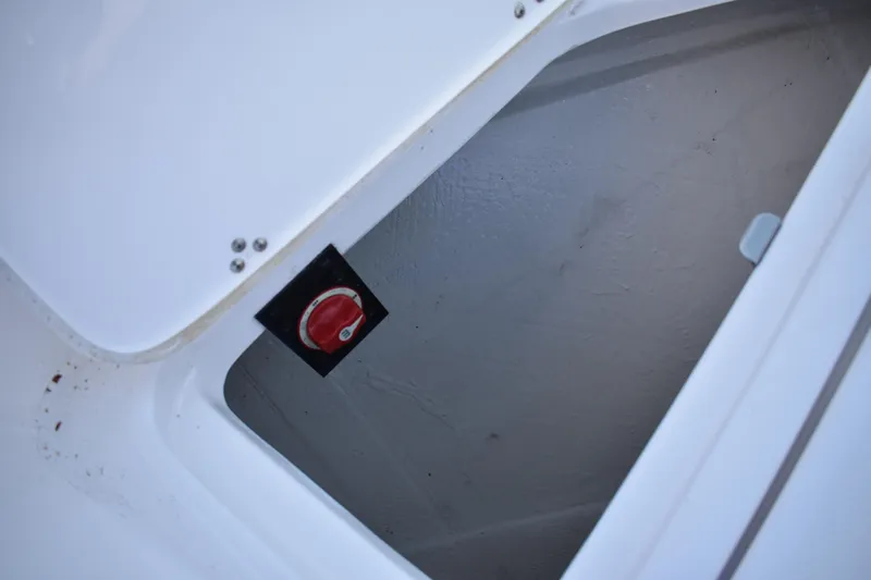  Yacht Photos Pics Hatch compartment with red switch on 2025 Regal 38 FXO boat.