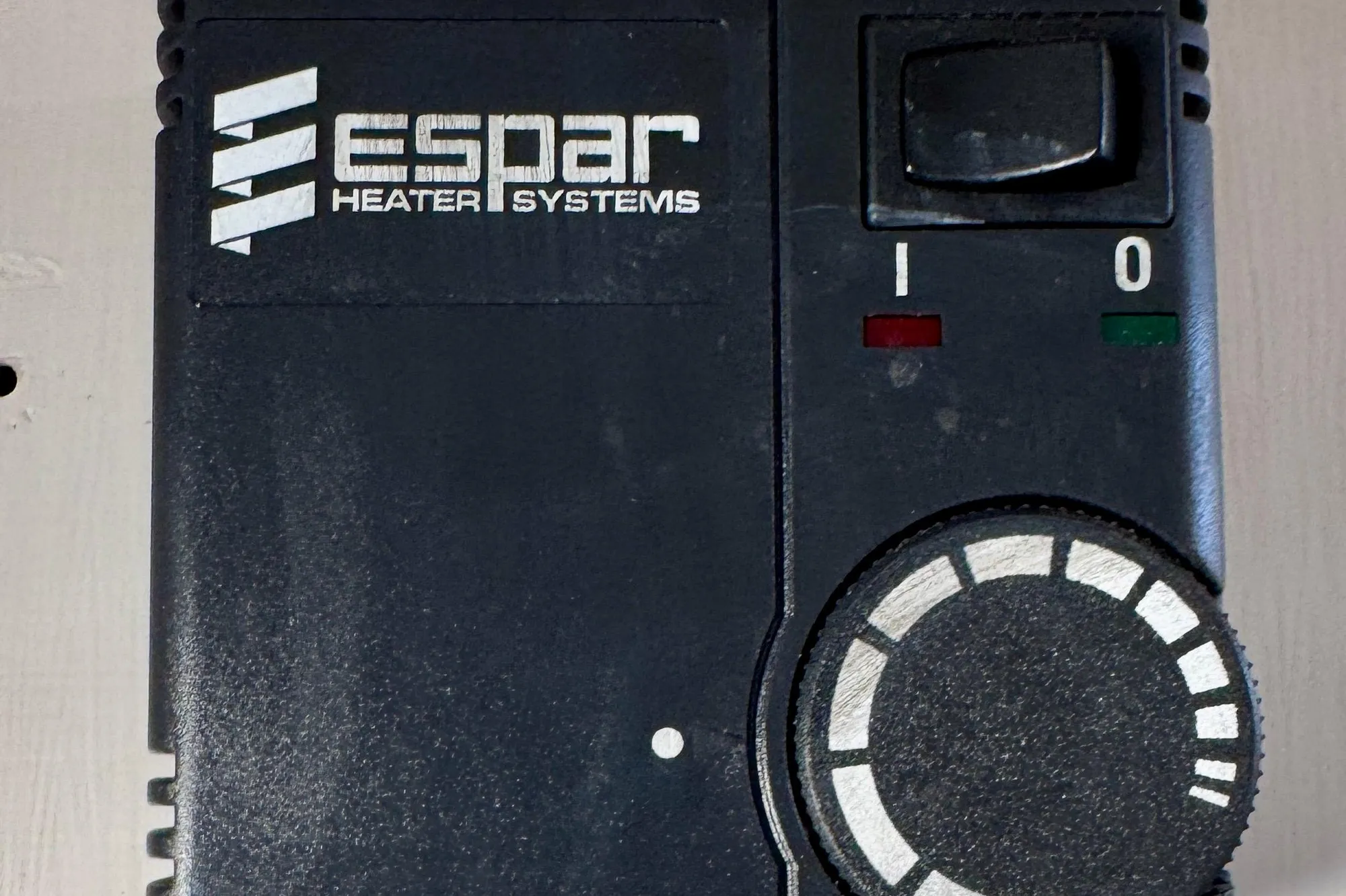 Espar Heater Systems control panel on 1982 Jarvis Newman Flybridge Cruiser.