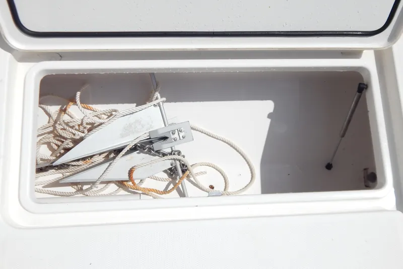  Yacht Photos Pics Anchor storage compartment on 2013 Invincible 42 Open Fisherman boat.