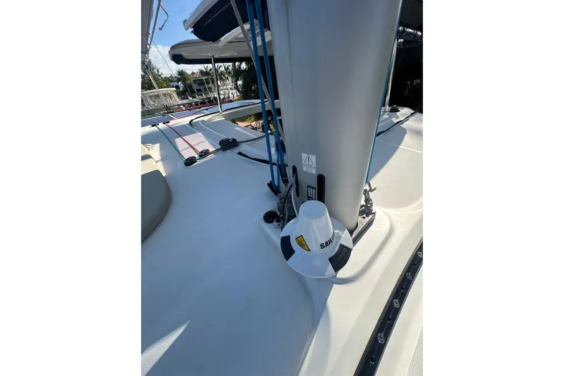 Bolubo Yacht Photos Pics 2019 Lagoon 42 sailboat deck with mast and rigging details.