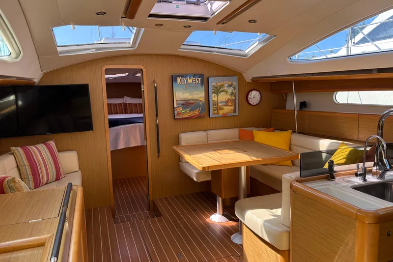 Star IV Yacht Photos Pics Generous use of Skylights and all come with covers and opening with Bug Screens.
