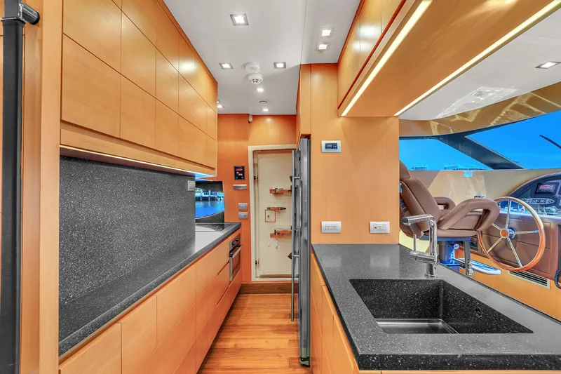  Yacht Photos Pics Luxurious 2016 Maiora Custom yacht interior with modern kitchen and sleek design.