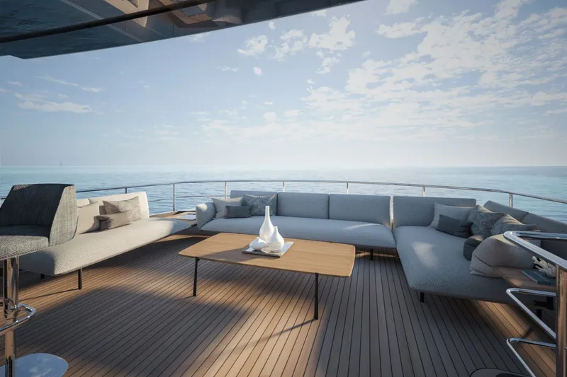 Yacht Photos Pics Luxurious deck of Ocean Alexander 35P yacht, year 2026.