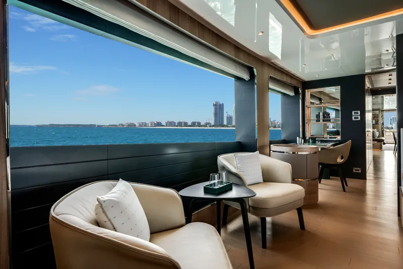  Yacht Photos Pics Luxurious interior of Ocean Alexander 35P yacht, model year 2026.