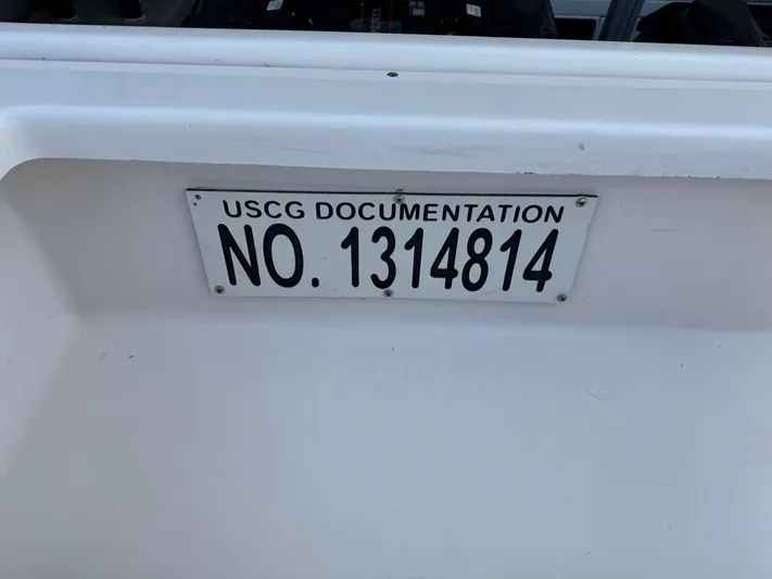 Bubbles Yacht Photos Pics USCG documentation number on 2016 Regal 35 Sport Coupe boat.