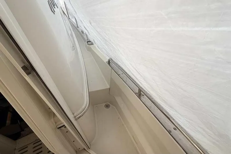  Yacht Photos Pics 2006 Carver 41 Cockpit Motor Yacht interior with white walls and sleek design.