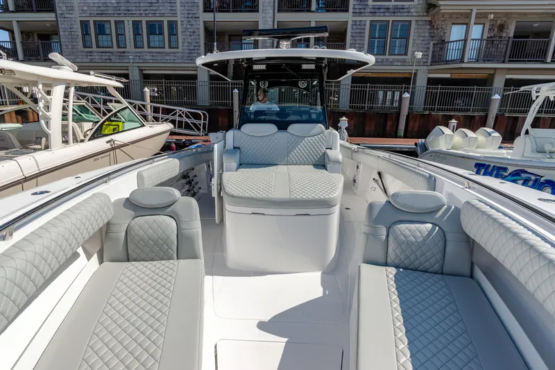  Yacht Photos Pics 2024 HCB 39 Speciale luxury boat with spacious seating and modern design.
